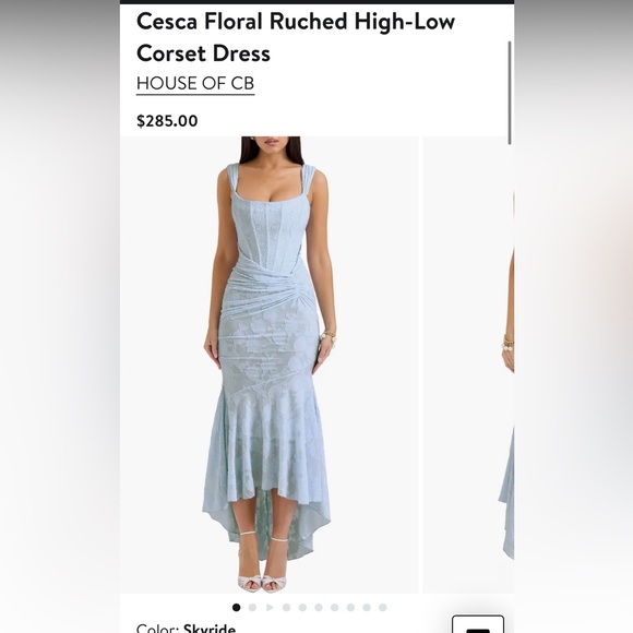 House of CB Sky Blue High-Low Dress